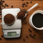 dose de café moulu pour une tasse